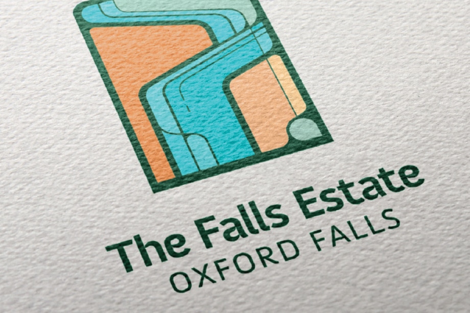 The Falls Estate - logo on brochure cover