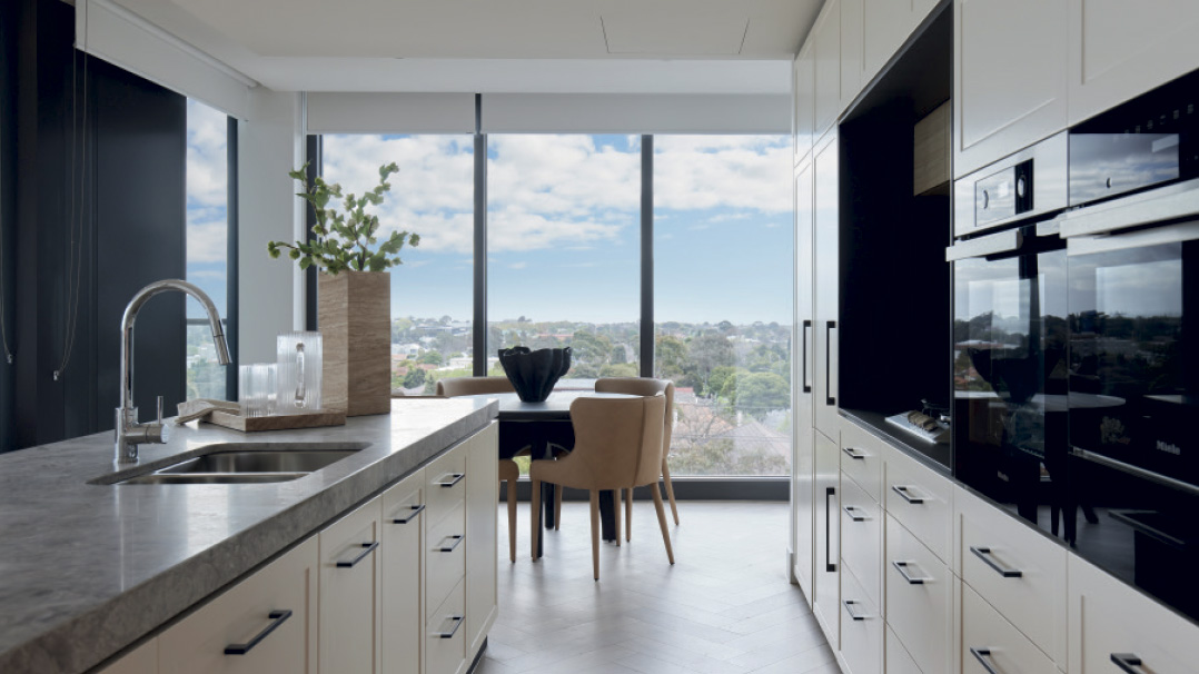 One Fell Swoop - Case Study - Hyson apartment kitchen with views