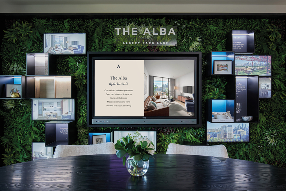 One Fell Swoop - Case Study - The Alba Display suite wall