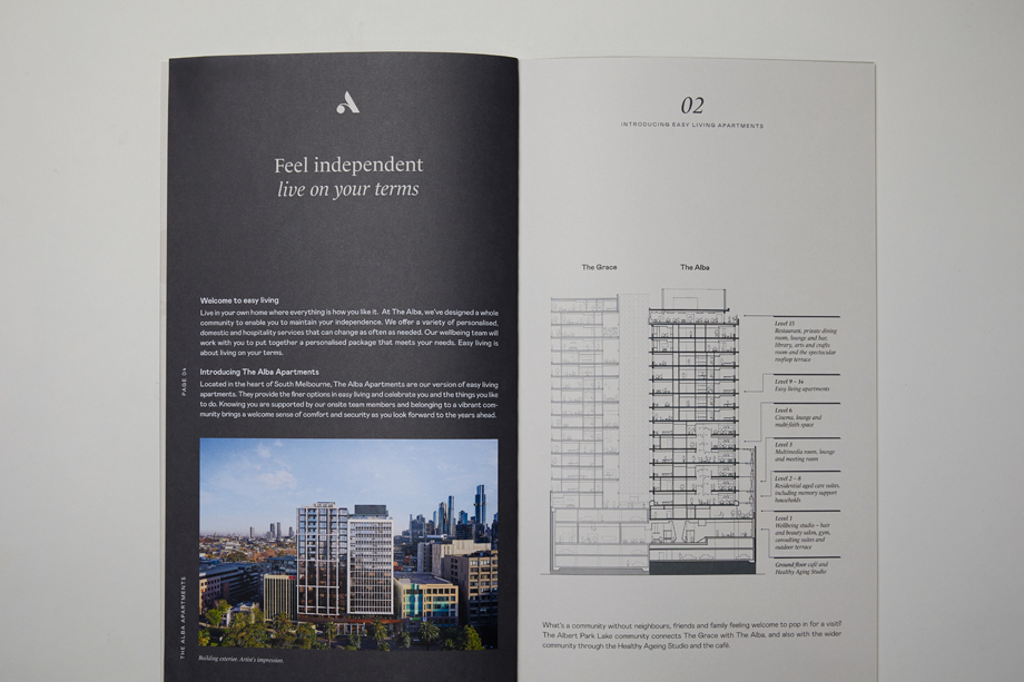 One Fell Swoop - Case Study - The Alba brochure pages