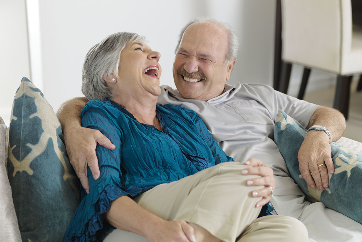 One Fell Swoop - smiling senior couple