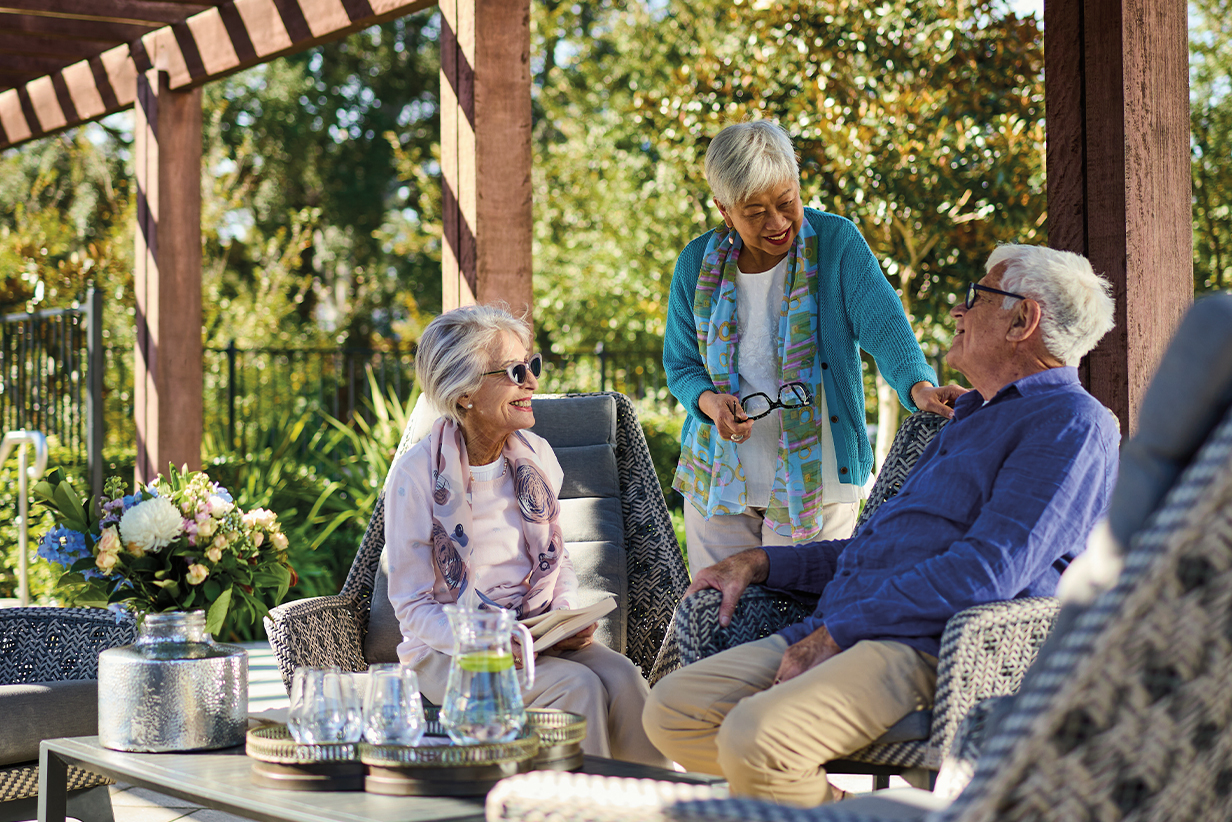One Fell Swoop - senior people dining outside