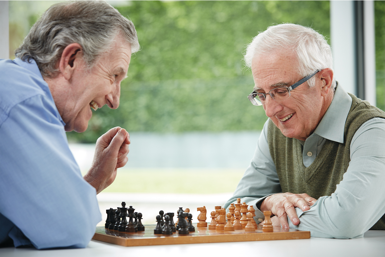 One Fell Swoop - senior men playing chess