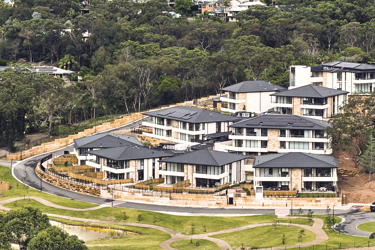 One Fell Swoop - aerial view of The Falls Estate